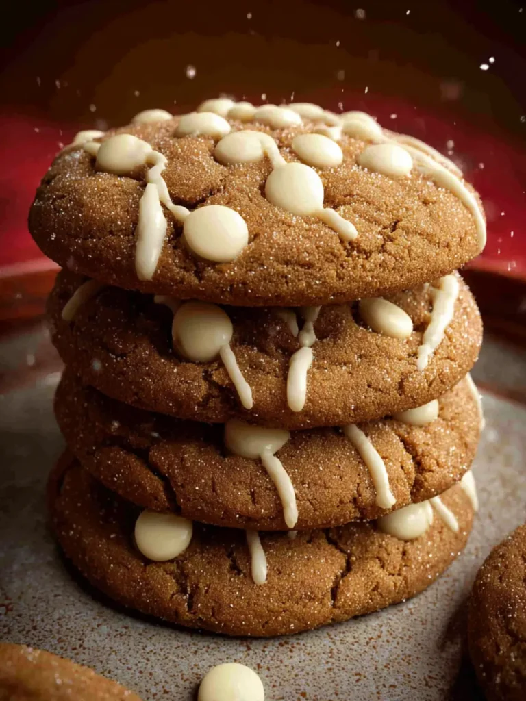 Gingerbread White Chocolate Cookies First Image