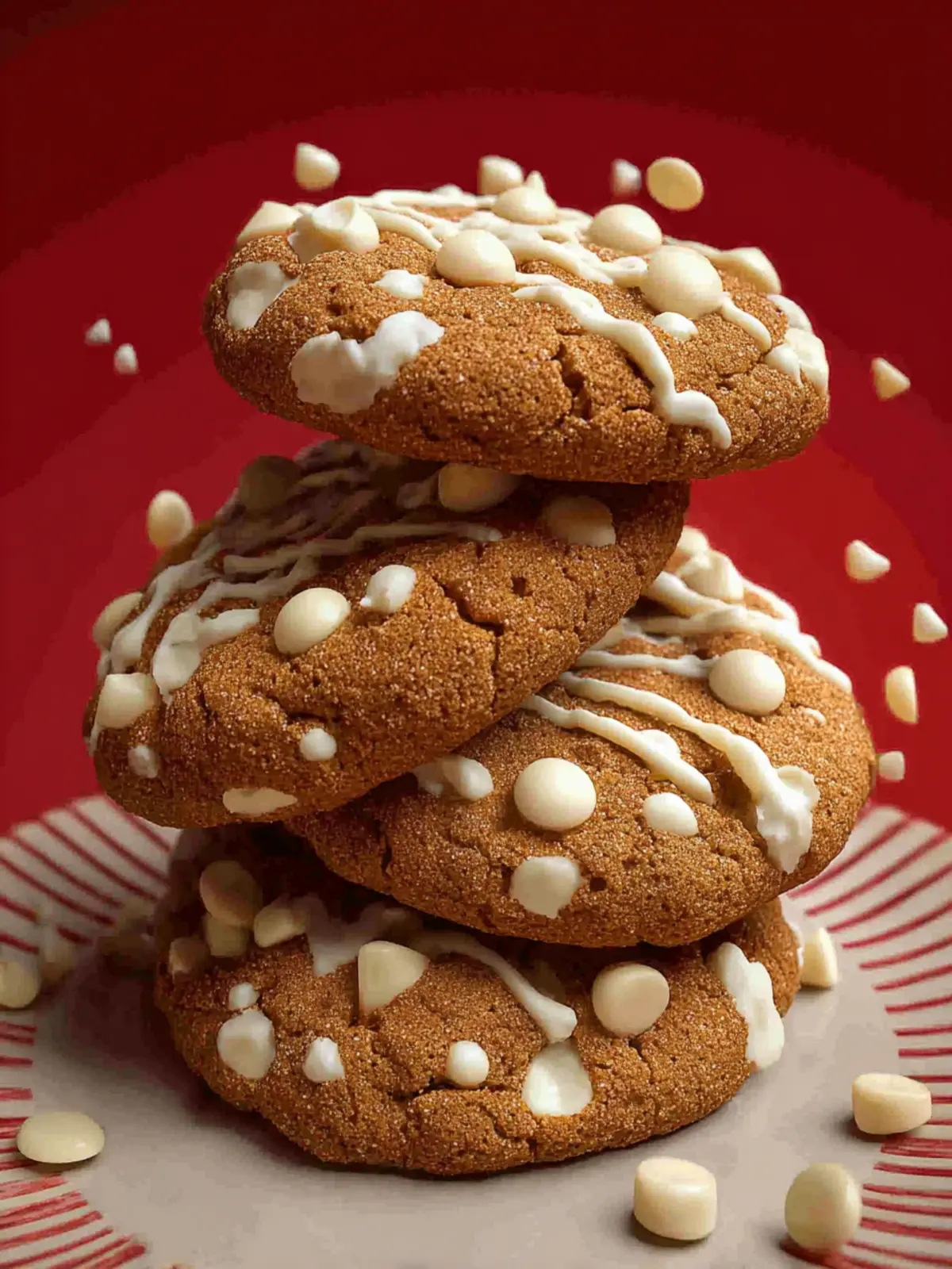 Gingerbread White Chocolate Cookies First Image