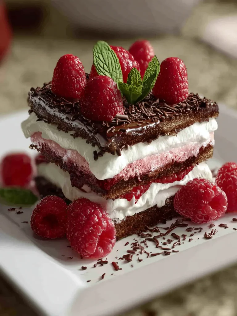 Raspberry Chocolate Lasagna First Image