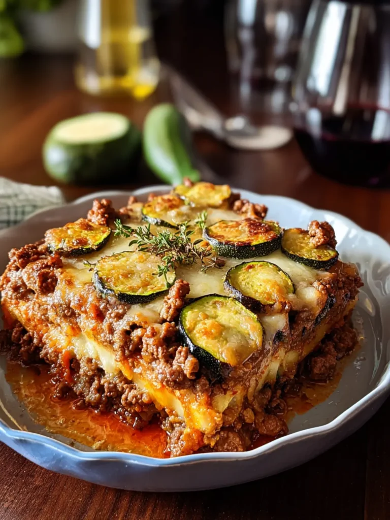 Hearty Ground Beef & Zucchini Casserole Recipe Delight First Image