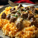 Creamy Garlic Butter Beef and Cheddar Rice Delight Recipe Magic First Image