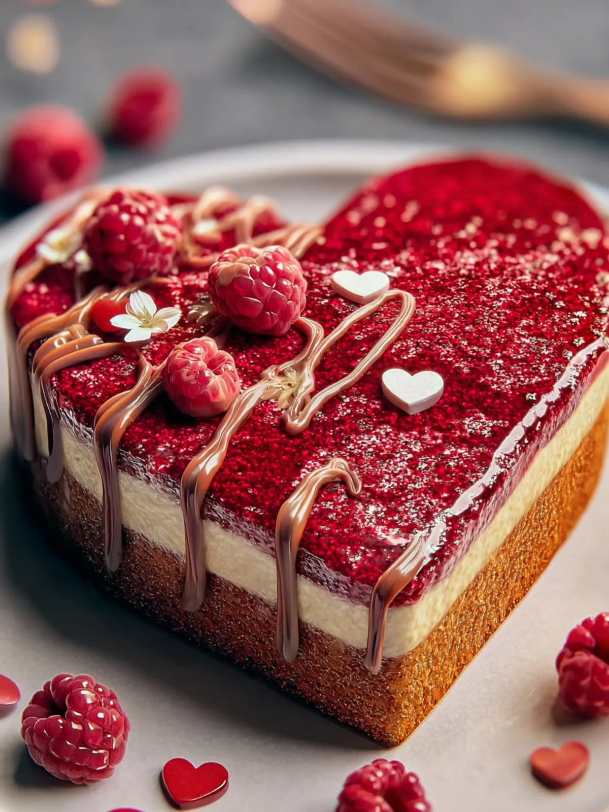 Irresistible Vegan Heart Shaped Cake for Sweet Celebrations First Image