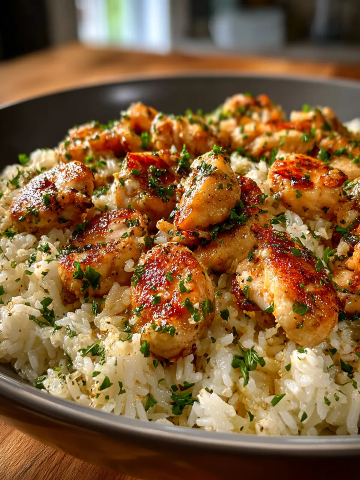 Irresistible Chicken Scampi with Garlic Parmesan Rice First Image