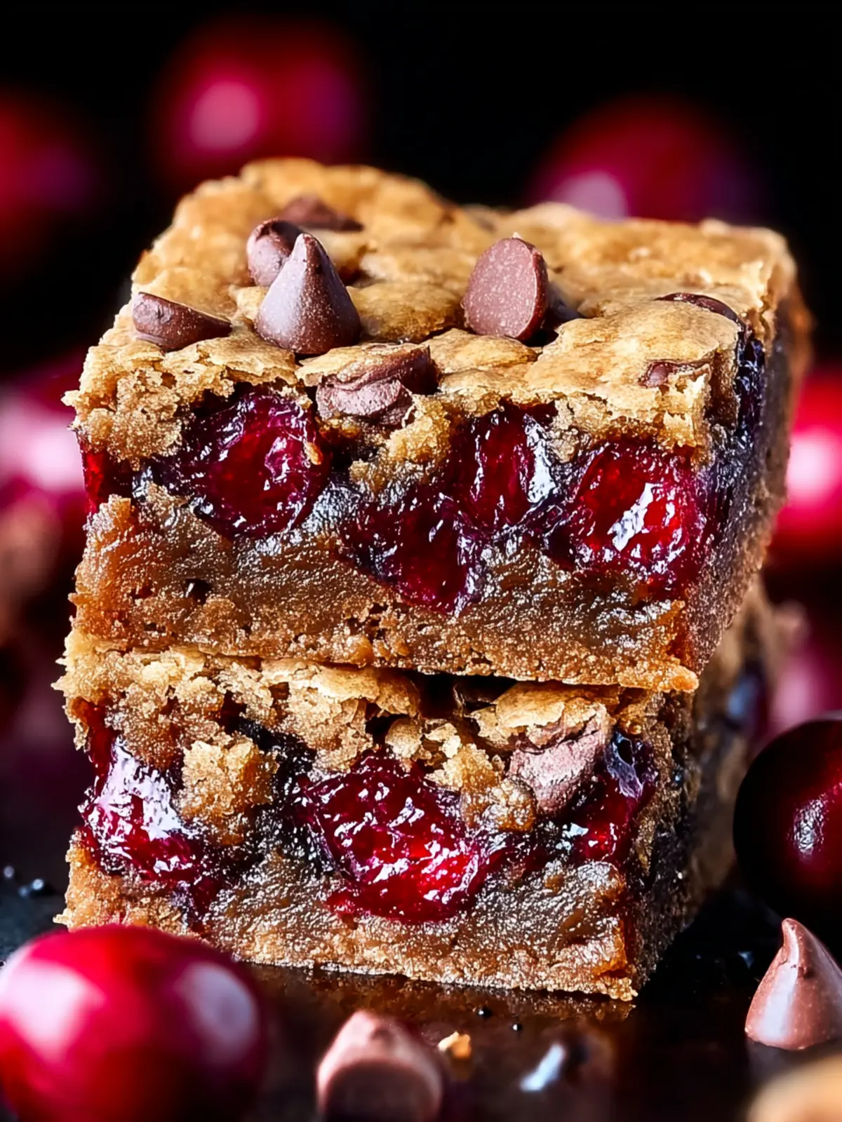 Irresistible Cherry Chocolate Chip Blondies Recipe First Image