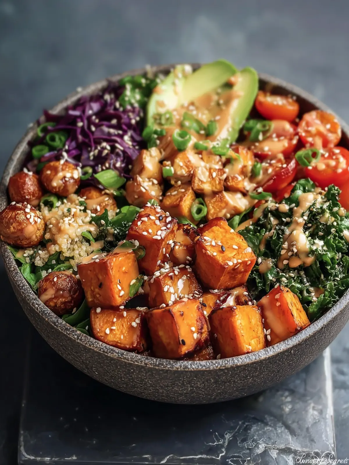Miso Sweet Potato Power Bowl | Vegan Recipe First Image