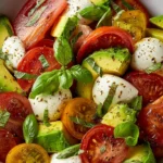 Refreshing Tomato Mozzarella Avocado Salad Recipe Delight First Image
