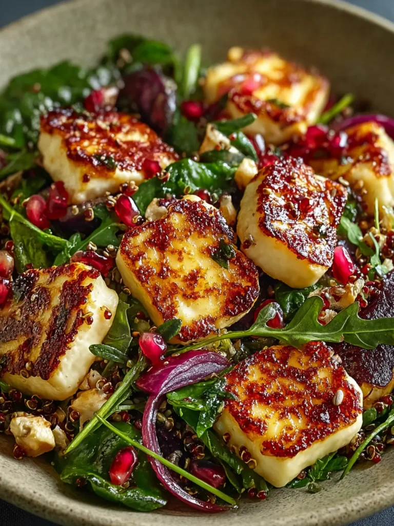 Irresistible Spicy Honey Halloumi Salad Recipe Delight First Image