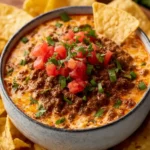 Mouthwatering Crockpot Rotel Dip With Ground Beef First Image