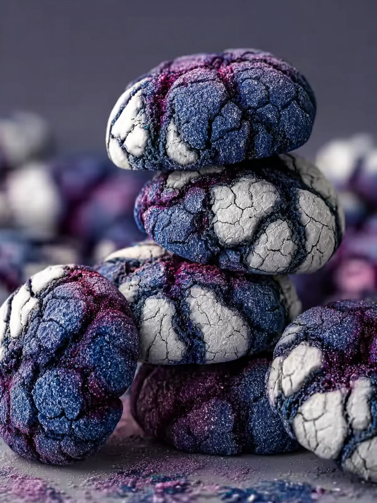 Blueberry Crinkle Cookies First Image