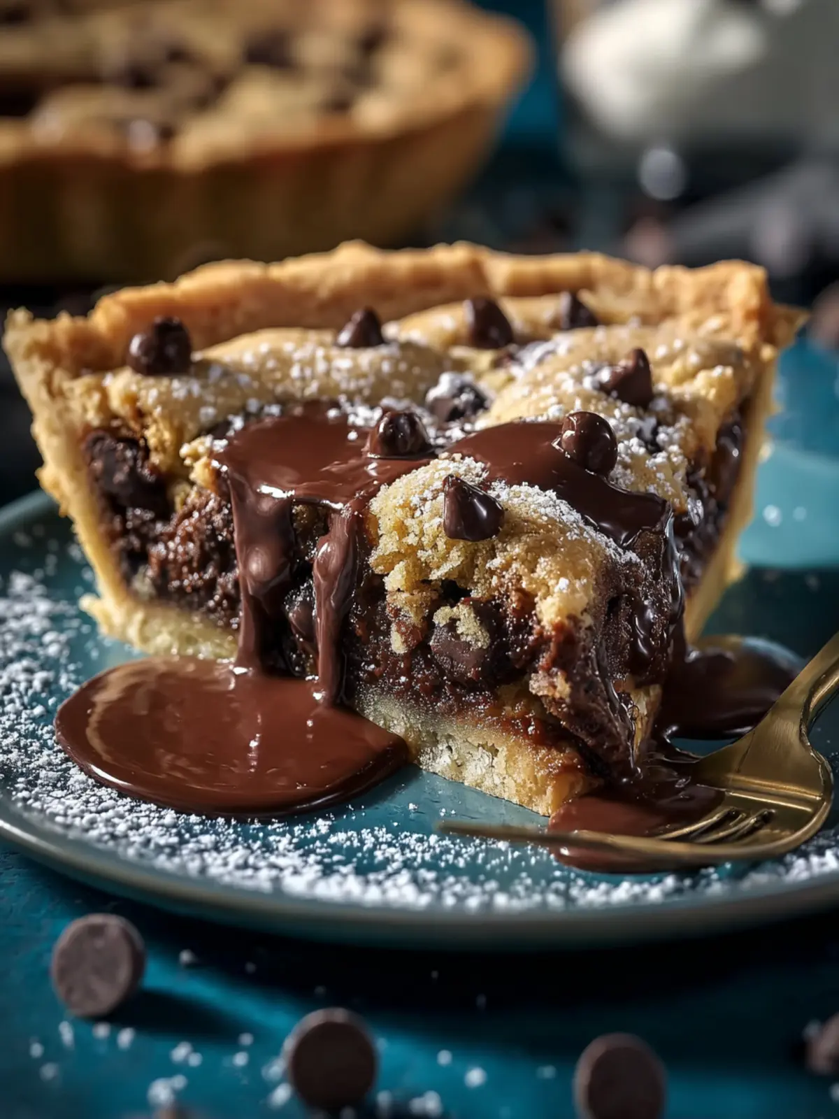 Chocolate Chip Cookie Pie Recipe – Gooey, Chewy & Easy Dessert First Image