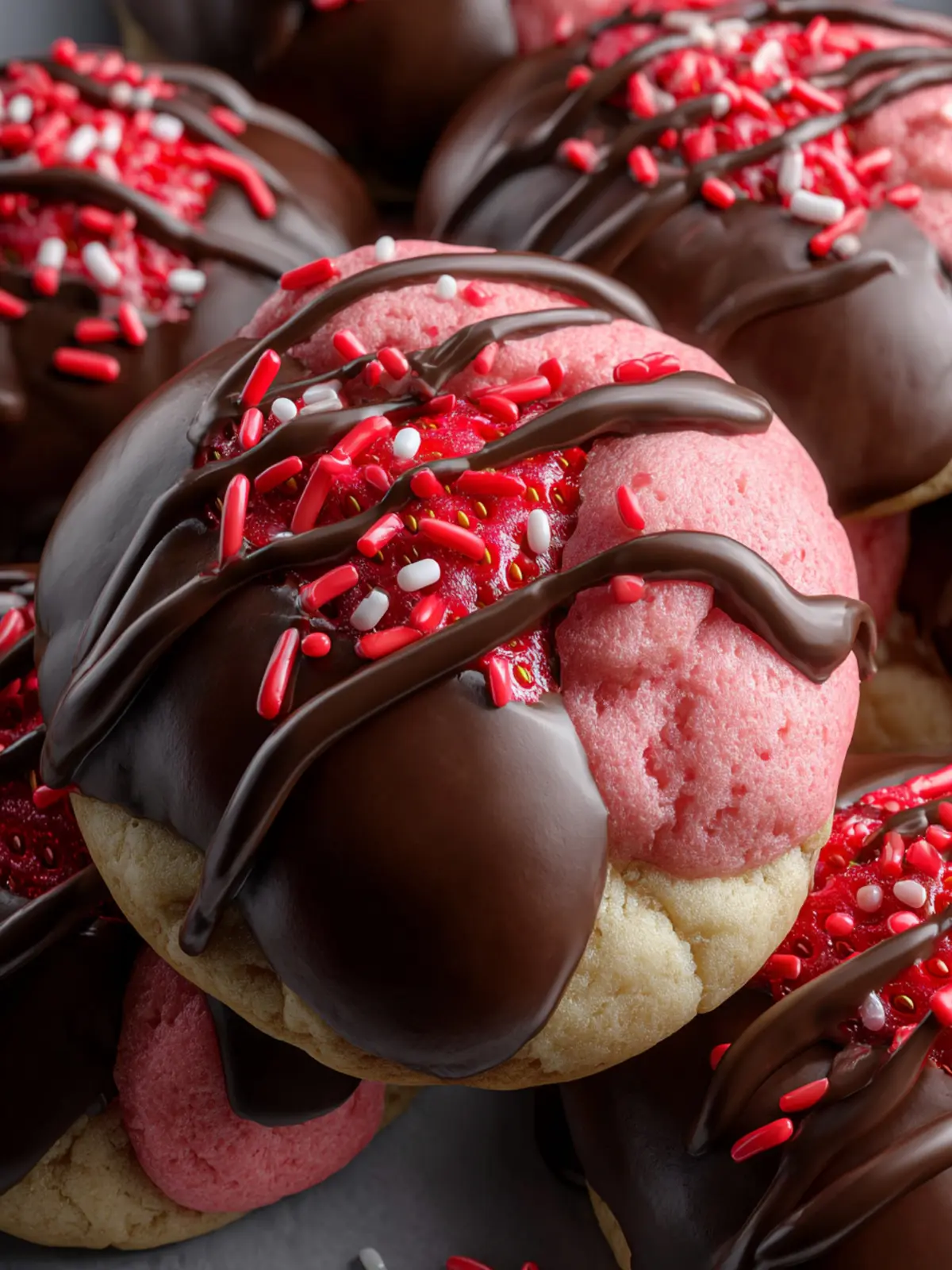 Indulge in Chocolate Covered Strawberry Cookies Delight First Image