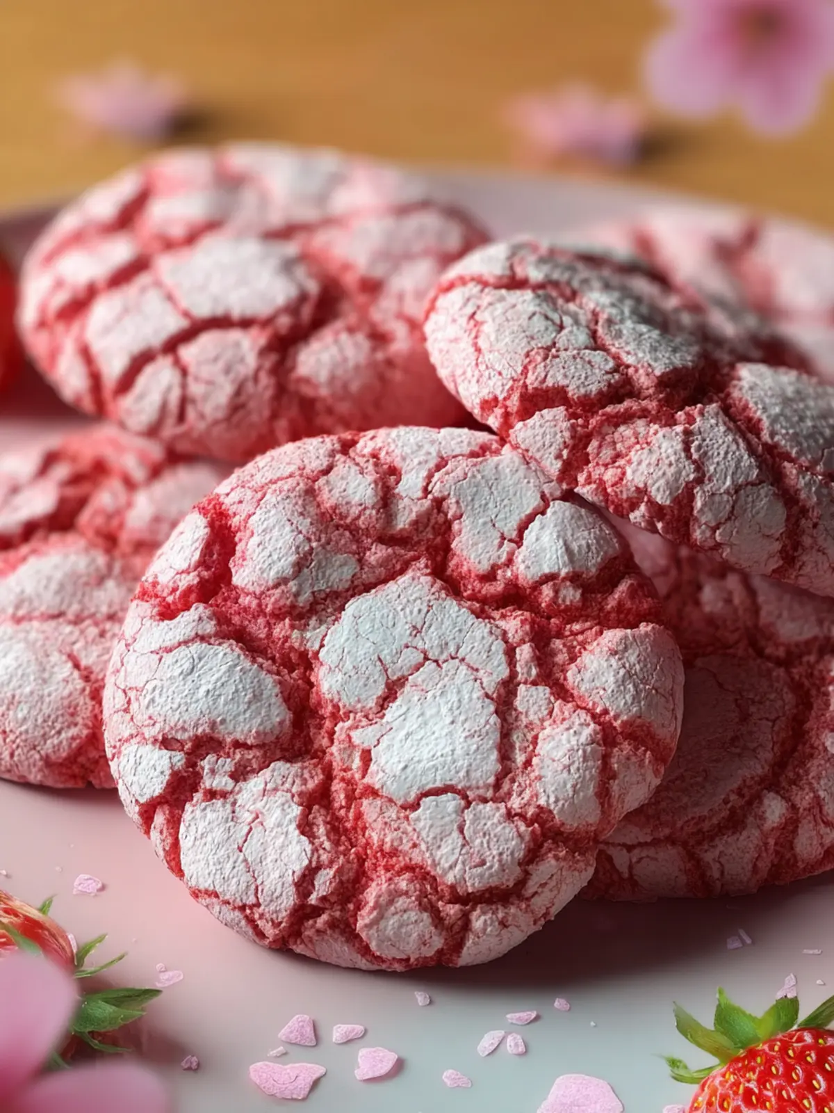 Strawberry Crinkle Cookies: 7 Sweet Memories Await First Image