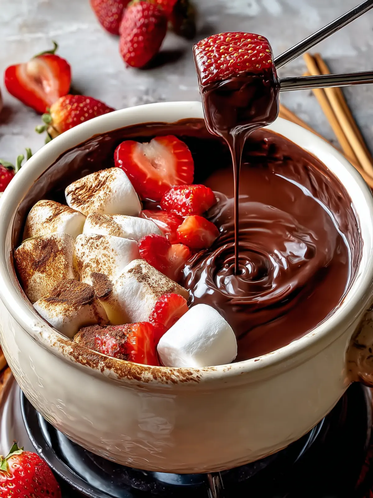 Decadent Classic Chocolate Fondue: A Sweet Delight First Image