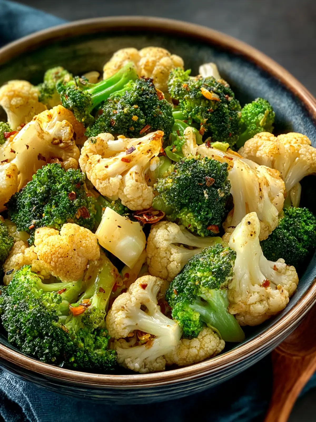 Flavorful Garlic & Broccoli & Cauliflower Stir-Fry Recipe First Image