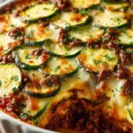 Low-Carb Ground Beef Zucchini Bake First Image