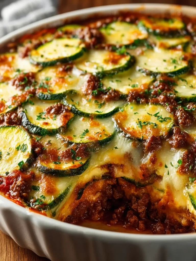 Low-Carb Ground Beef Zucchini Bake First Image