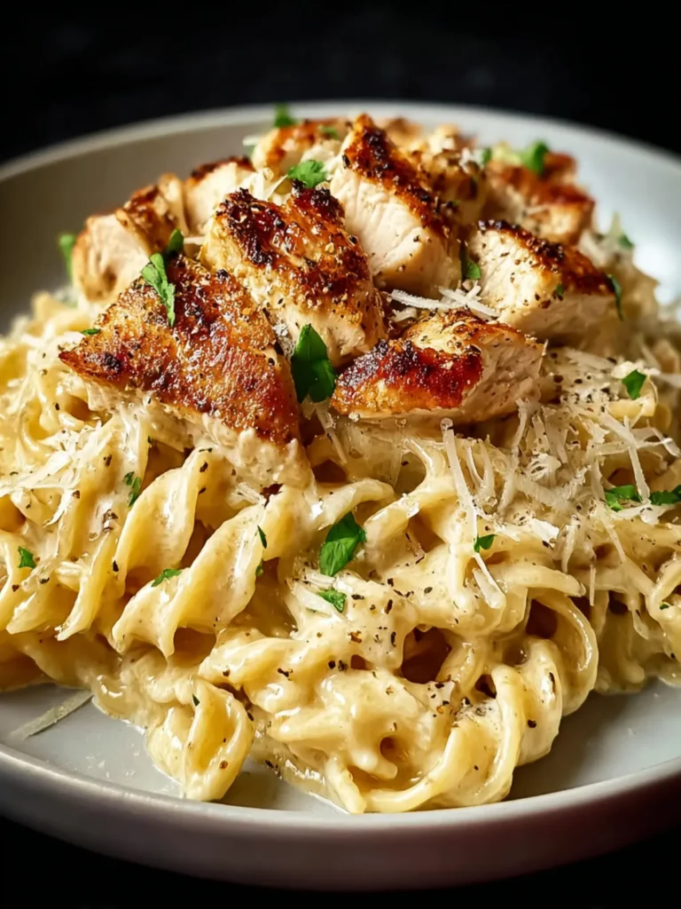 Easy Crockpot Garlic Parmesan Chicken Pasta Recipe First Image