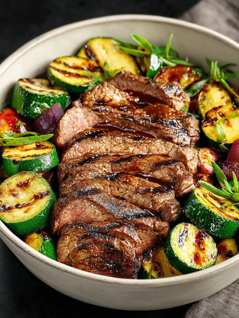 Irresistible Grilled Steak Bowl with Zucchini Delight First Image