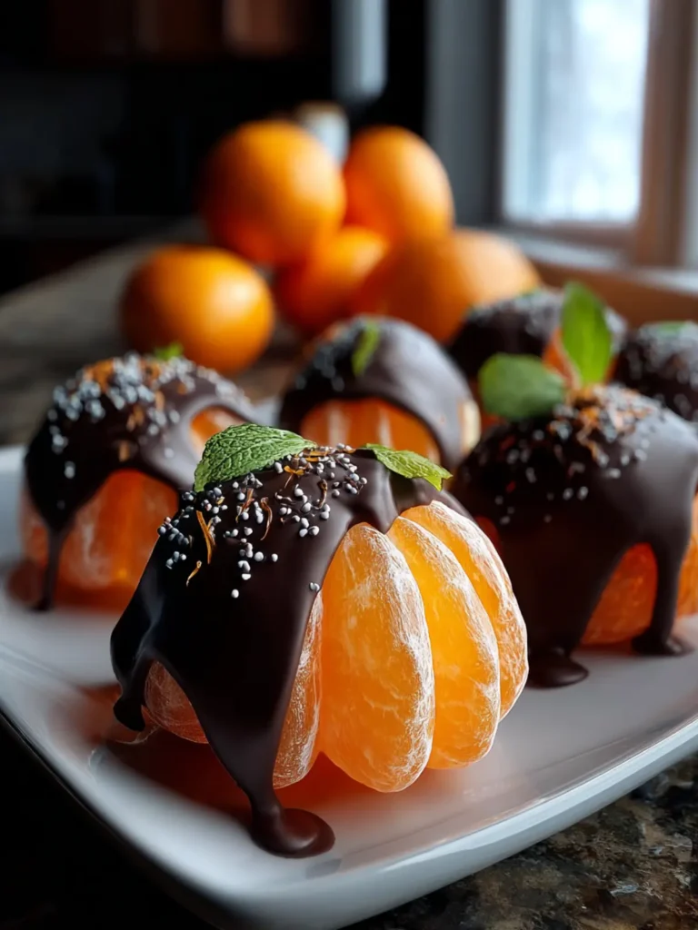 Delightful Dark Chocolate Dipped Clementines Recipe First Image