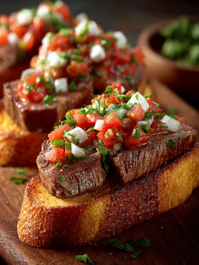 Salsa Steak Garlic Toasts First Image