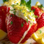 Decadent Lemon Cream Stuffed Strawberries Recipe First Image