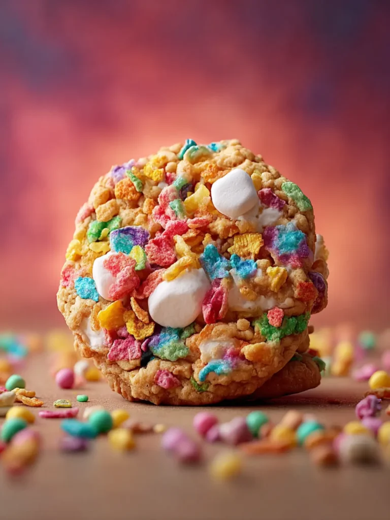 Fruity Pebble Marshmallow Cookie: Irresistible 8-Step Bakery Treat First Image