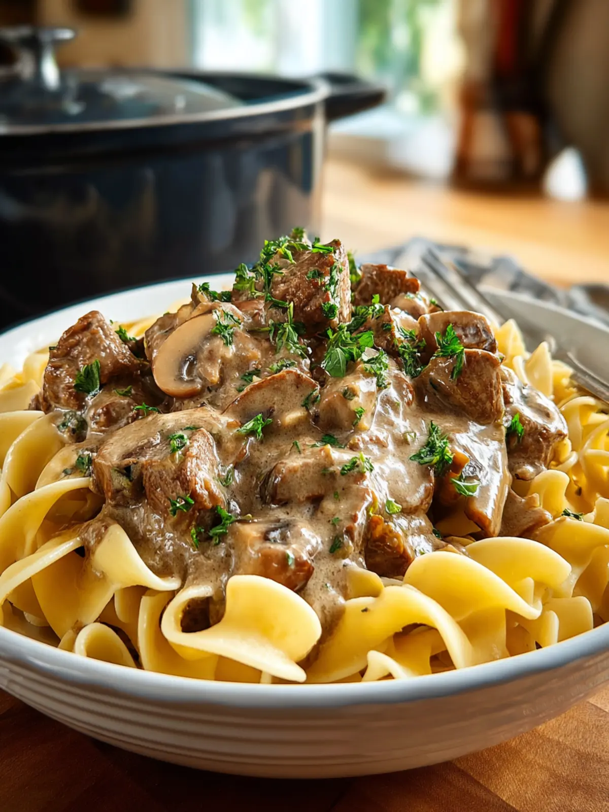Slow Cooker Beef Stroganoff Recipe for Busy Nights First Image