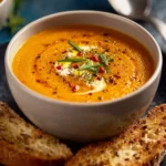 Smooth and Creamy Roasted Vegetable Soup First Image