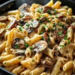 Creamy Tuscan Mushroom Pasta Skillet: Quick Weeknight Delight First Image
