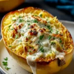 Roasted Spaghetti Squash With Alfredo Sauce and Cheese First Image