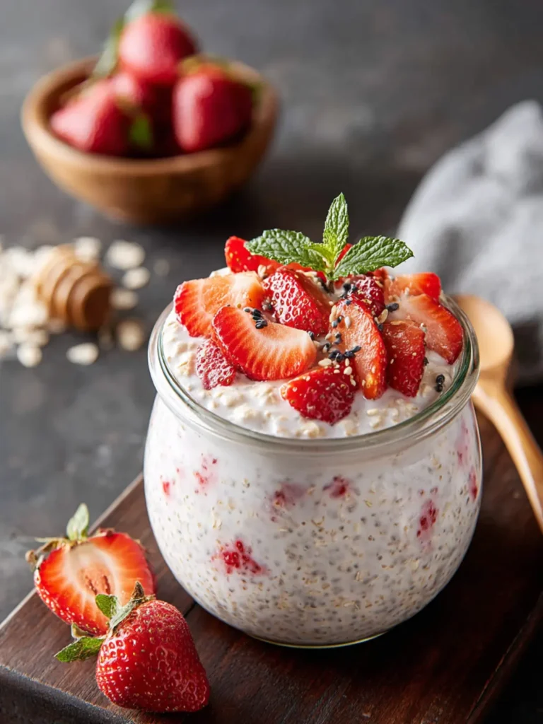 Irresistible Strawberry Overnight Oats Recipe for Busy Mornings First Image