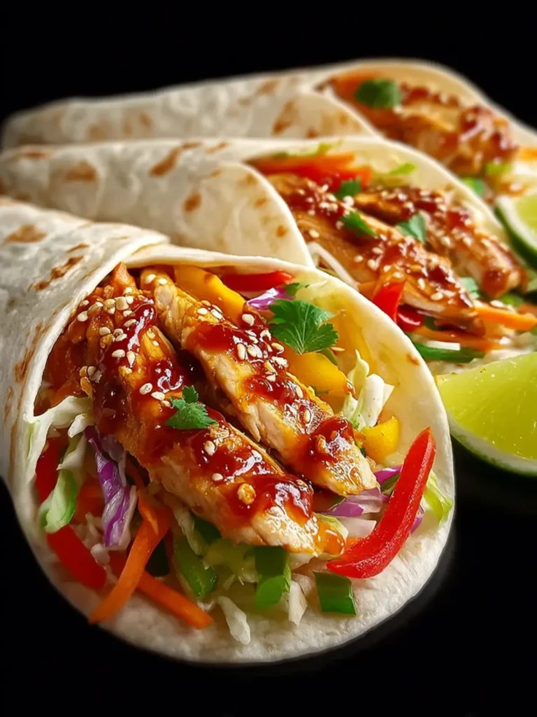 Sweet Chili Chicken Wraps Recipe First Image
