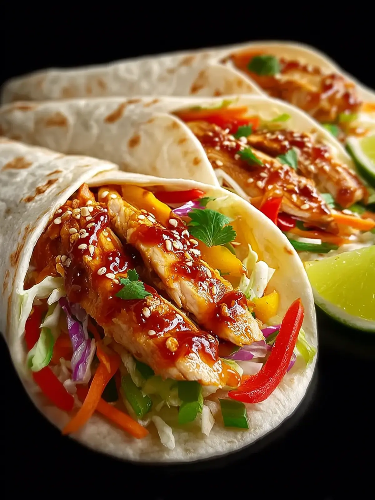 Sweet Chili Chicken Wraps Recipe First Image