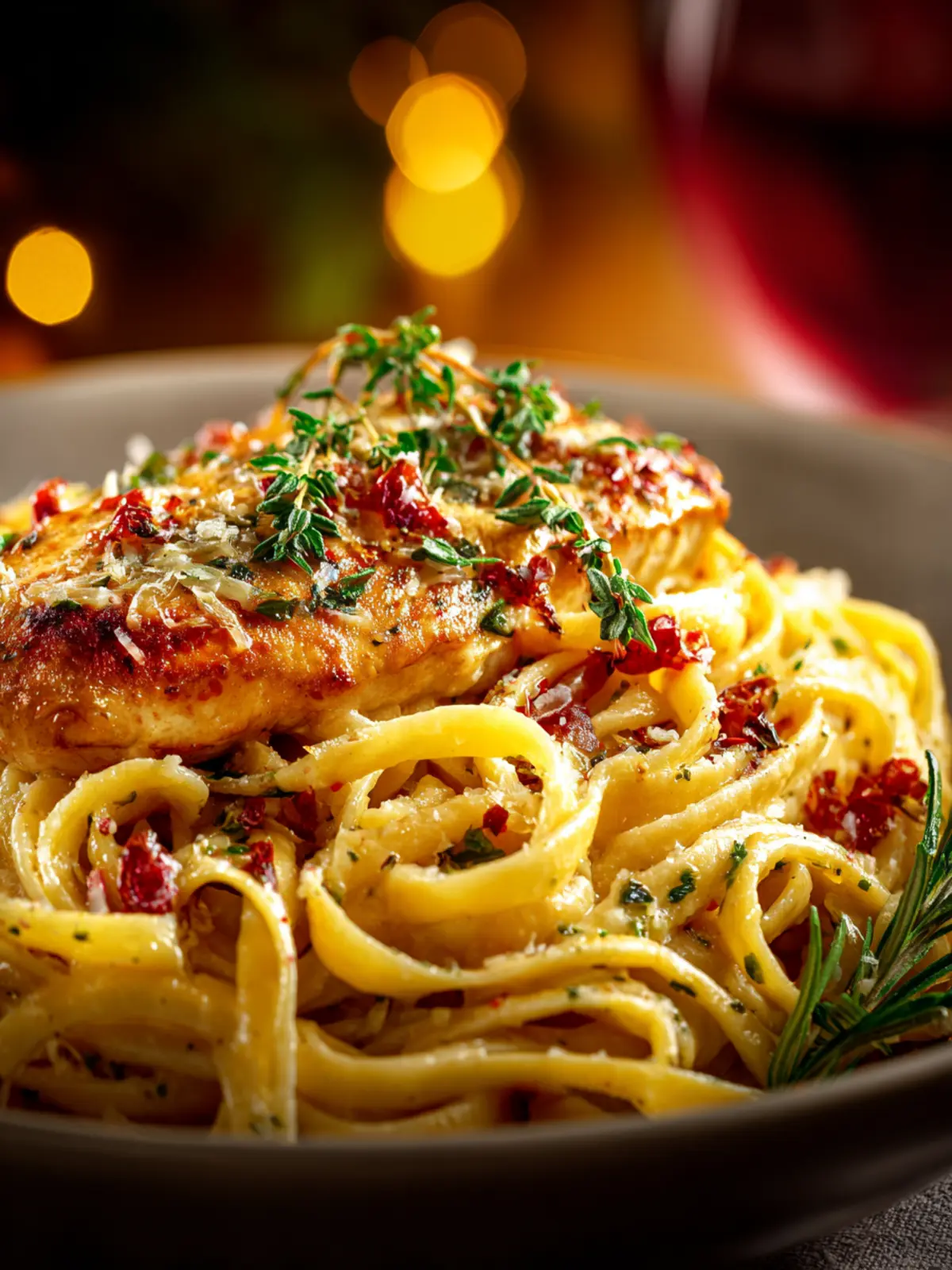 Crockpot Garlic Parmesan Chicken Pasta: A Cozy Delight! First Image