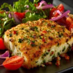 Garlic Parmesan Baked Halibut For Seafood Lovers First Image