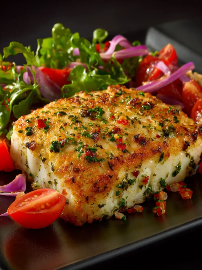 Garlic Parmesan Baked Halibut For Seafood Lovers First Image