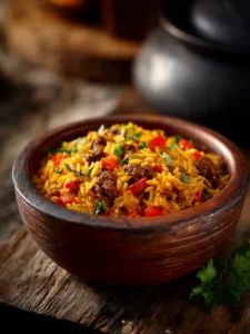 One Pot Mexican Beef and Rice Casserole First Image