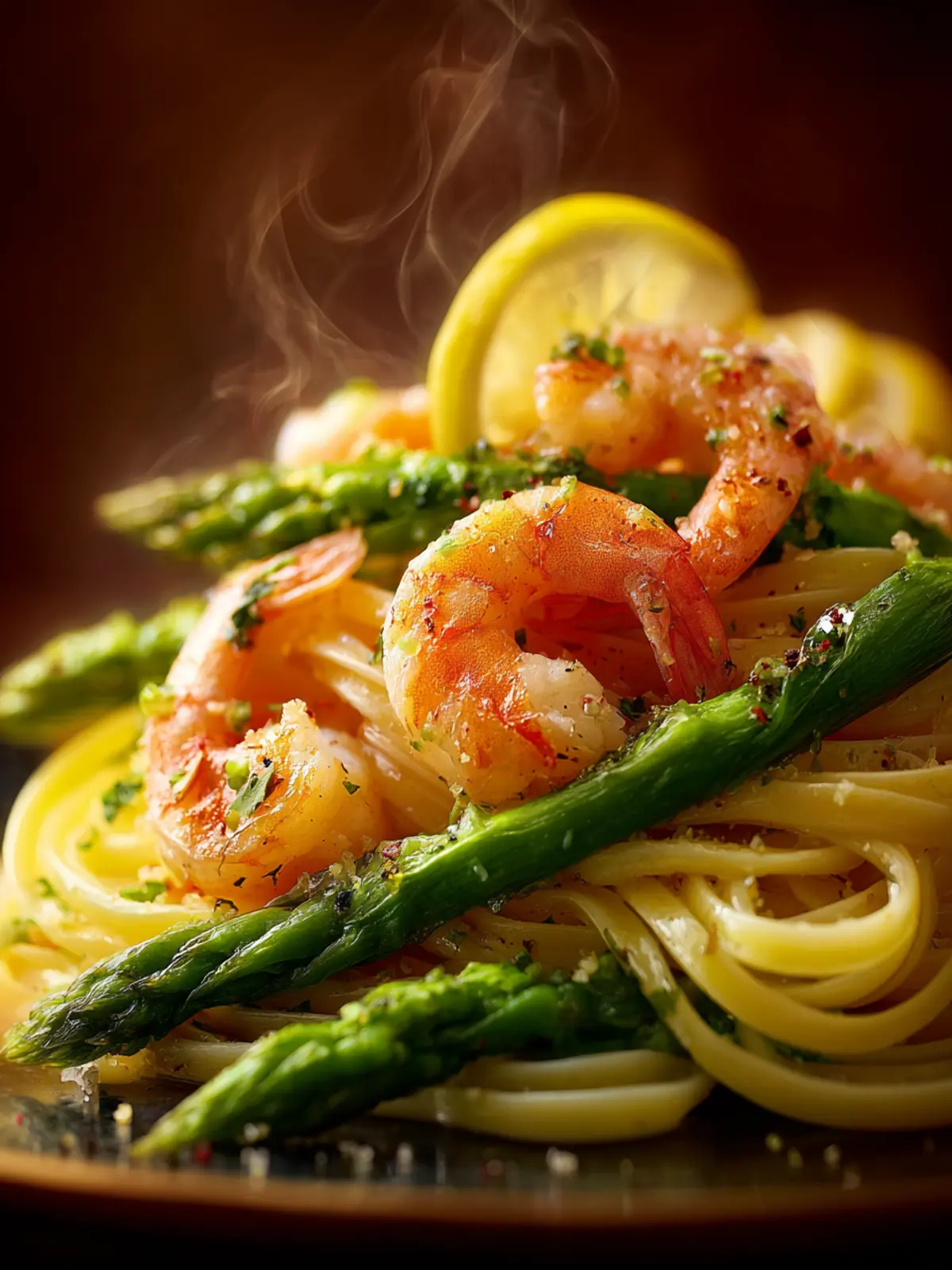 Irresistible Shrimp and Asparagus Lemon Pasta Recipe First Image