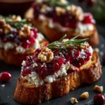 Irresistible Cranberry Goat Cheese Crostini Recipe First Image