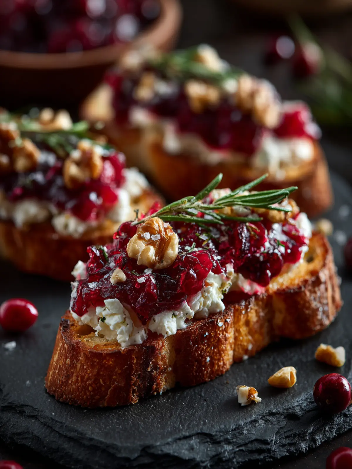 Irresistible Cranberry Goat Cheese Crostini Recipe First Image