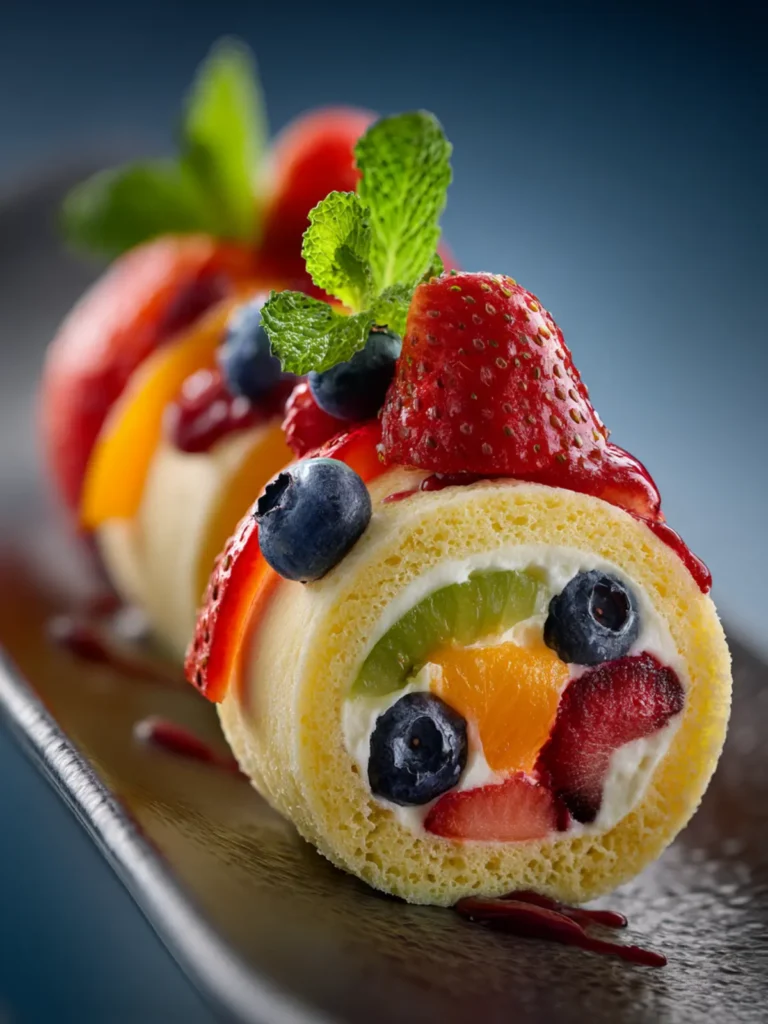 Creamy Fruit Salad Rollups First Image