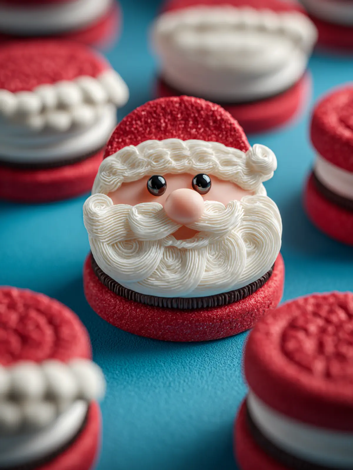 No Bake Santa Oreos Holiday Cookies First Image