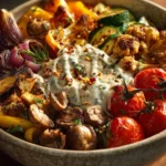 Vegan Mediterranean Roasted Vegetables Bowl First Image