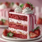 Strawberry Velvet Cake – Soft, Moist & Creamy Strawberry Cake Recipe First Image