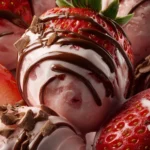 Indulge in Chocolate Strawberry Frozen Yogurt Bites First Image