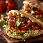 Fresh and Easy Hummus Pita Sandwiches First Image