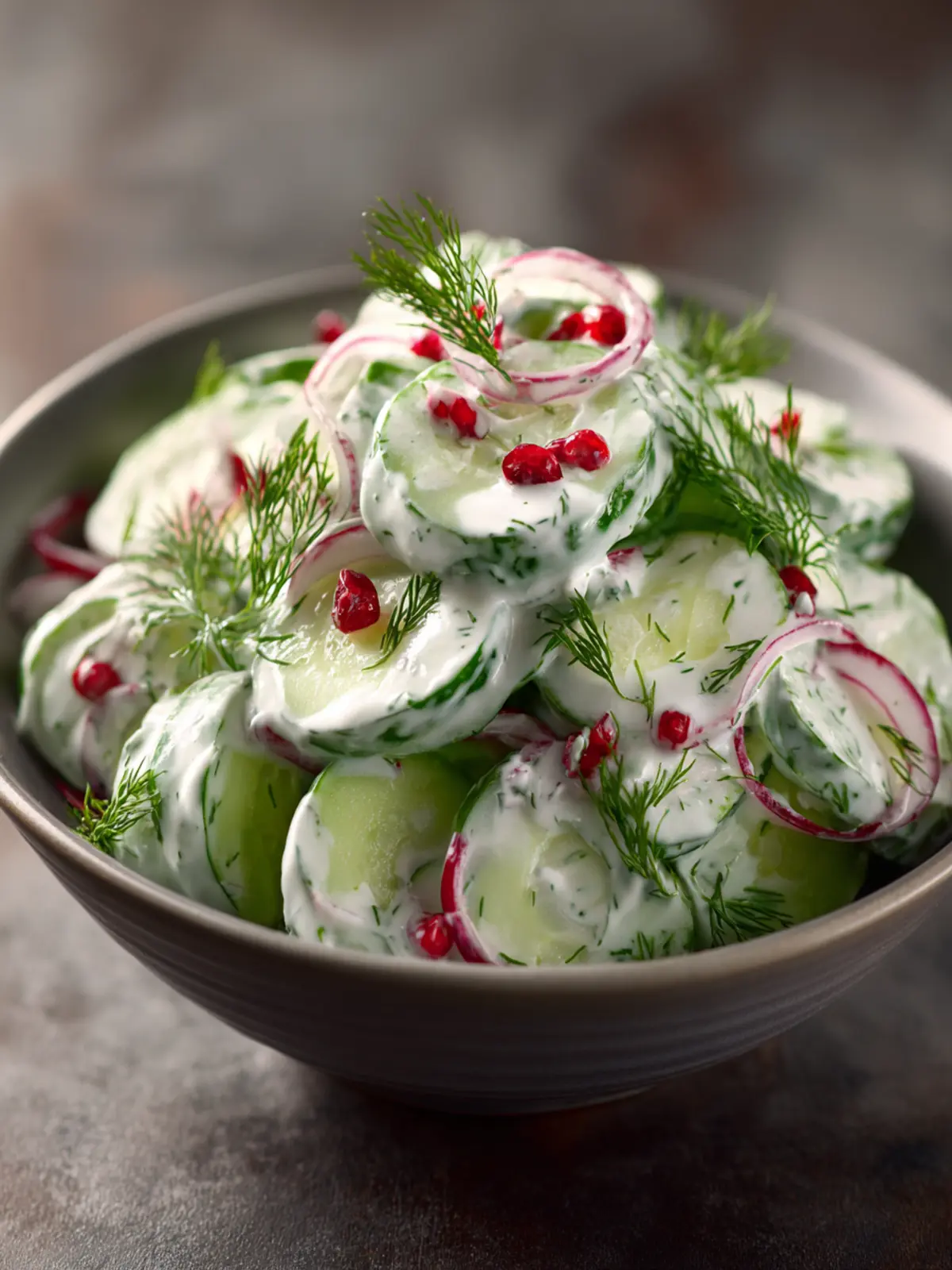 Dill Yogurt Cucumber Salad First Image