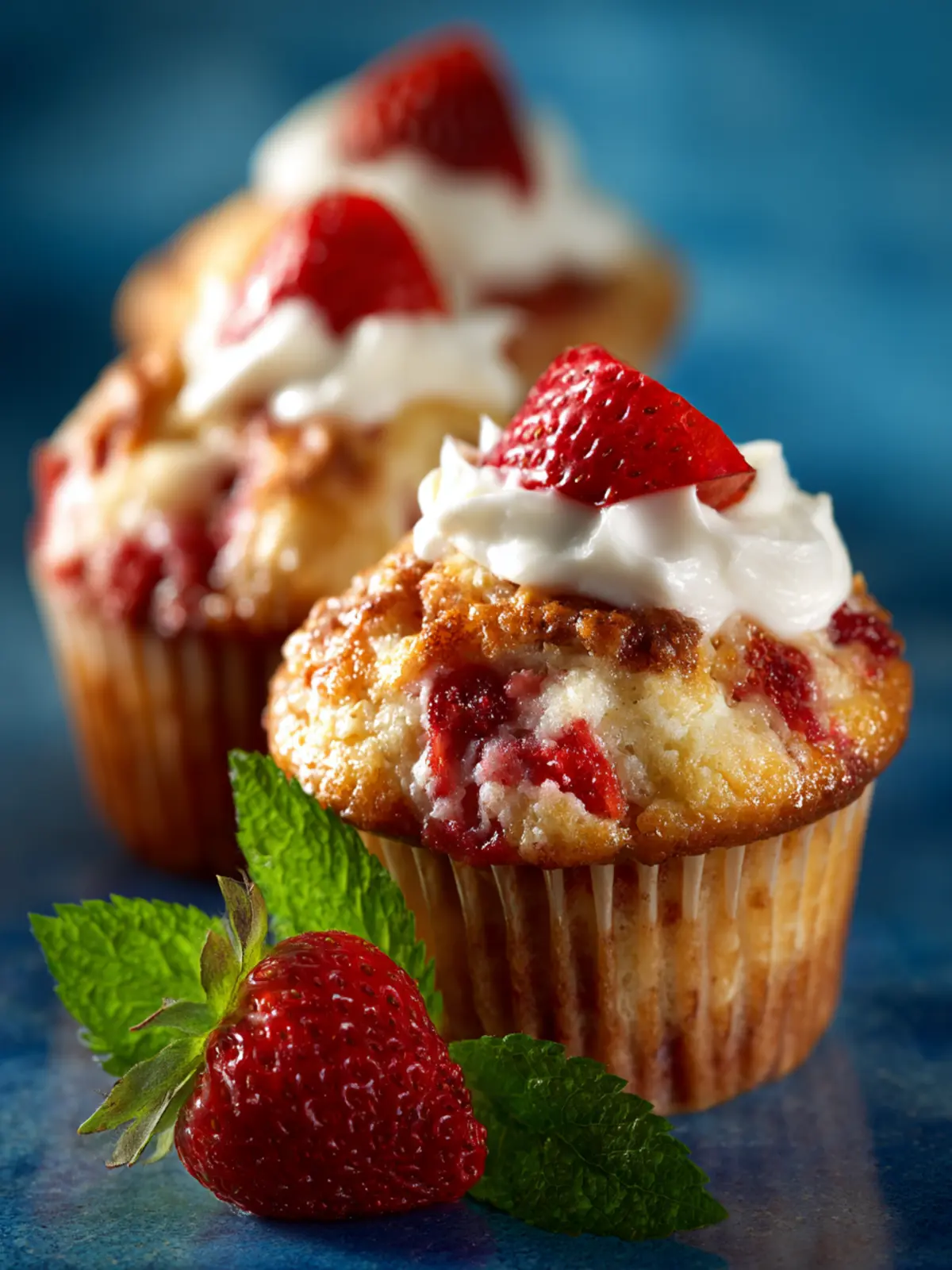 Strawberry Cream Cheese Muffins First Image