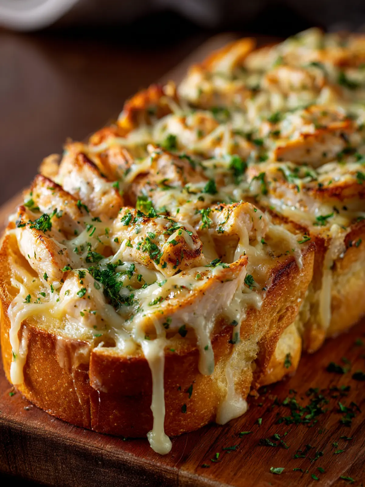 Chicken Alfredo Garlic Bread: Indulgent Comfort Food Bliss